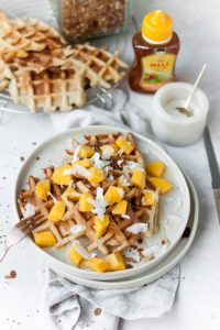 Honingwafels met mango