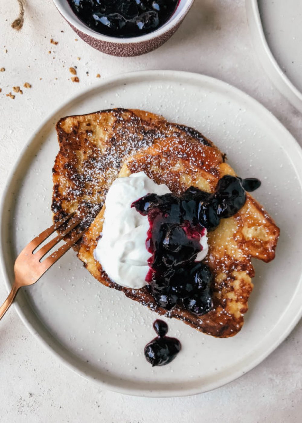 French Toast met bosbessen en citroen