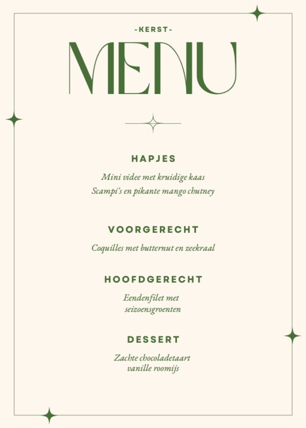 Menu 1 – “the best of” editie