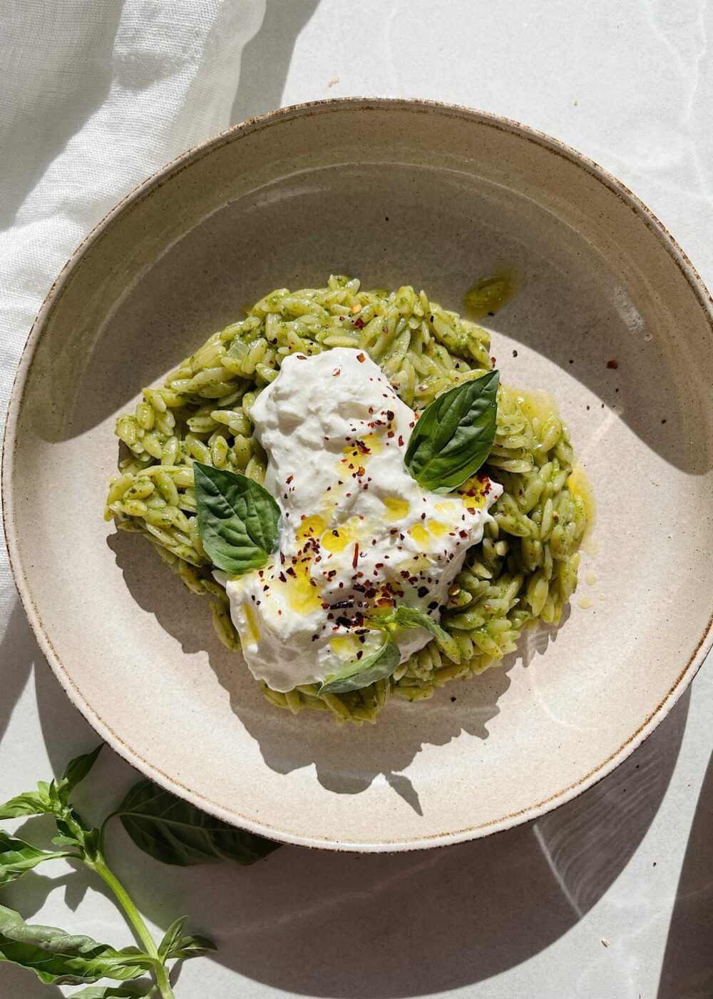 Orzotto met spinaziepesto